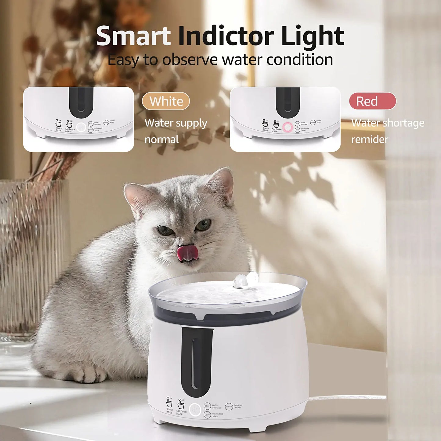 Smart Cat Water Fountain – Wireless Pump & App Control