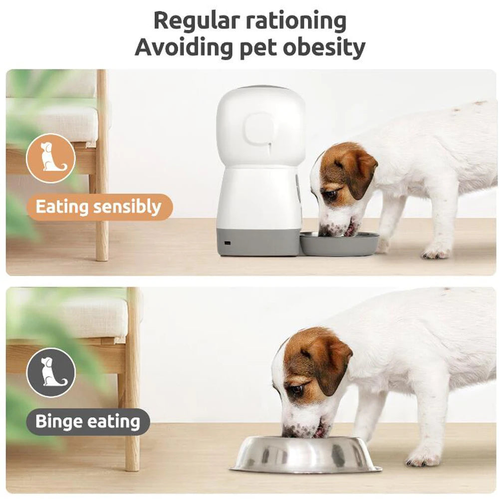 Smart Pet Feeder – 3.5L WiFi Auto Dispenser with Voice Recorder