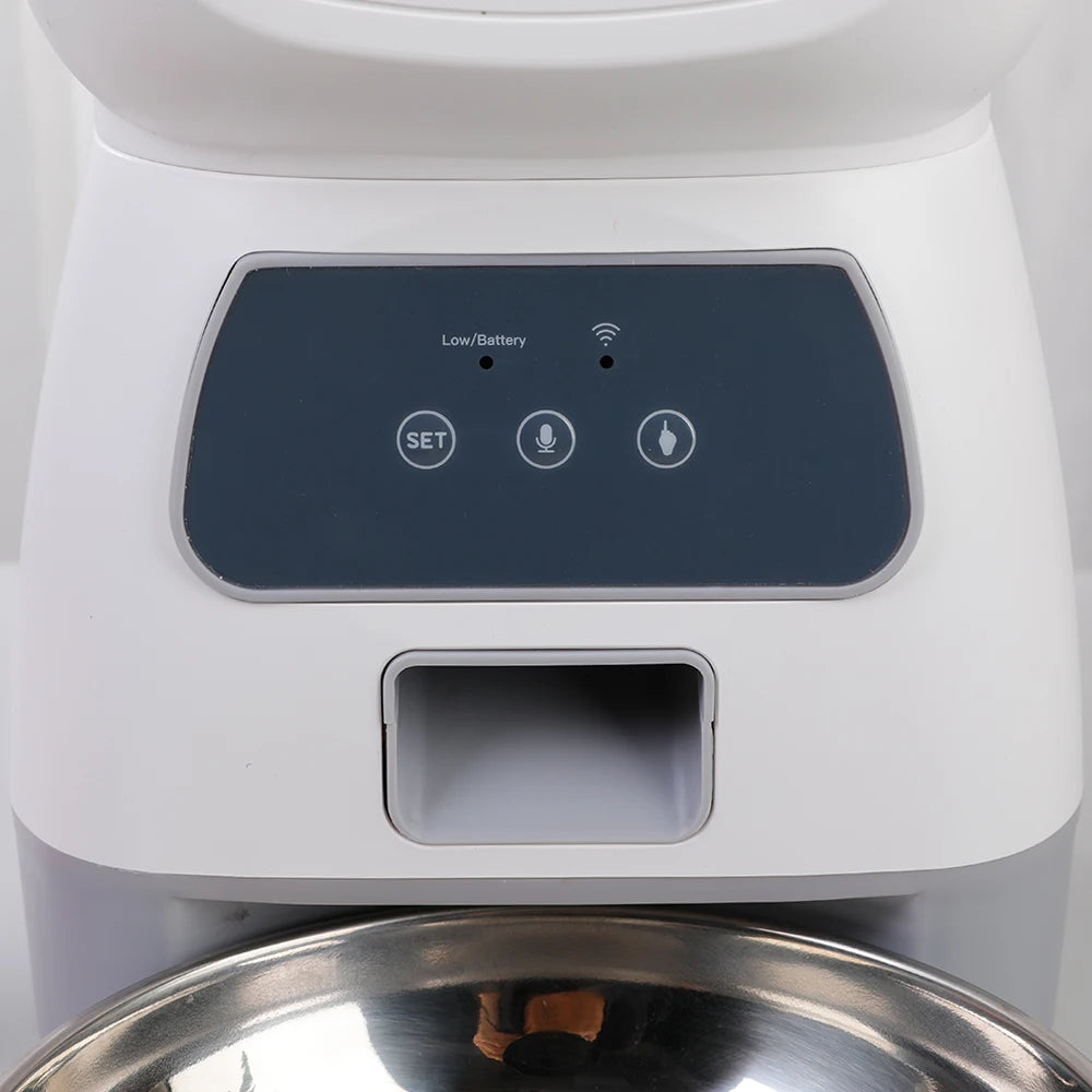 Smart Pet Feeder – 3.5L WiFi Auto Dispenser with Voice Recorder