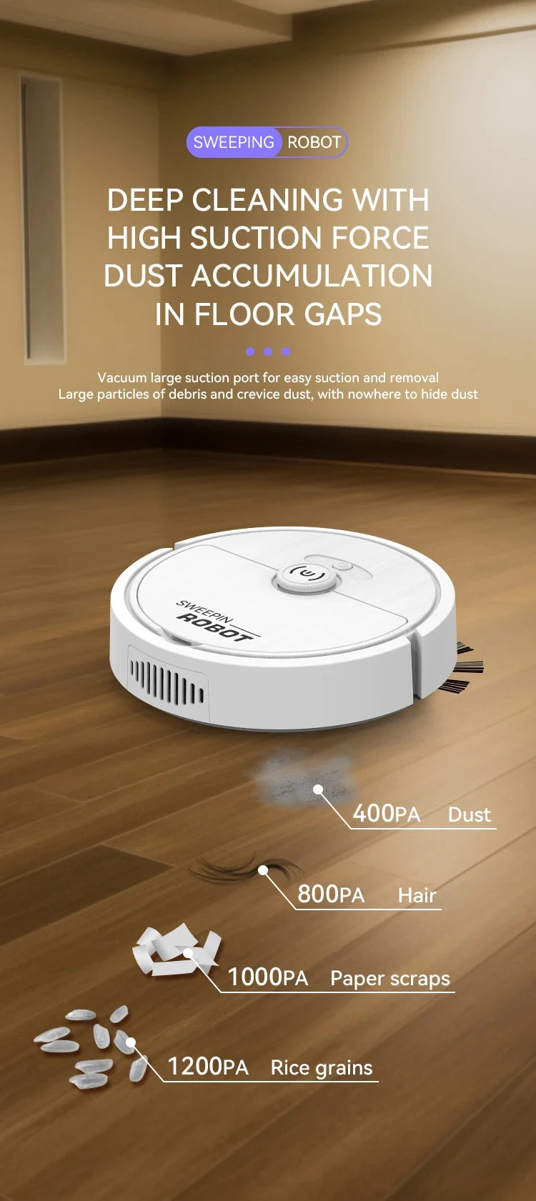 5-In-1 Portable Home Floor Robotic Vacuum Cleaner