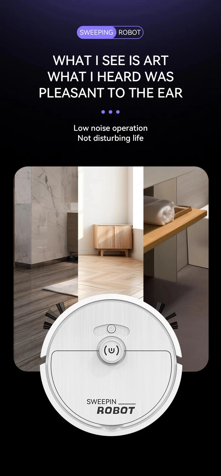 5-In-1 Portable Home Floor Robotic Vacuum Cleaner