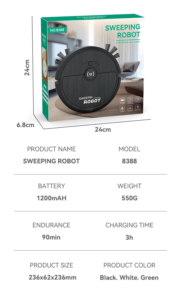 5-In-1 Portable Home Floor Robotic Vacuum Cleaner