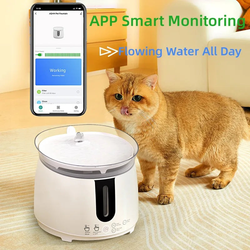 Smart Cat Water Fountain – Wireless Pump & App Control