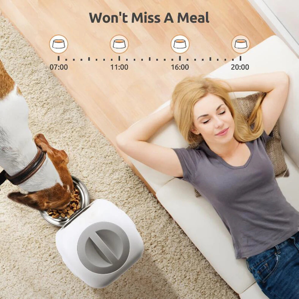 Smart Pet Feeder – 3.5L WiFi Auto Dispenser with Voice Recorder